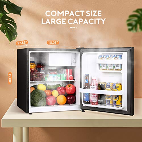 TECCPO Mini Fridge, 1.7 Cu.Ft Small Fridge, Energy Star, Auto Defrost