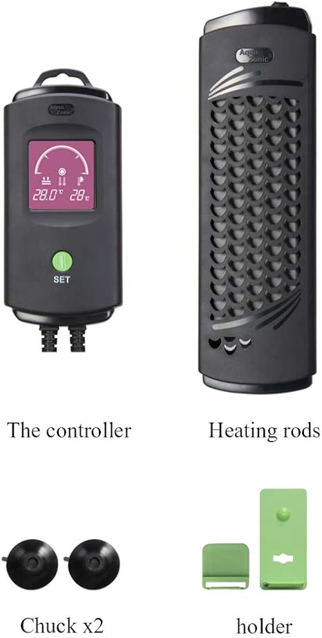 Amazon Co Jp Spaqg 300w自動サーモスタットヒーター Led温度表示付き 複数の保護がより安全で 2つの吸引カップとホルダー付き ホーム キッチン