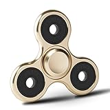 Opard Tri Fidget Spinner Hand Spinning Toy Over 3 Minutes Aluminum Alloy for Child and Adult (Gold)