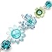 Glamorousky Flower and Butterfly Bracelet with Blue Austrian Element Crystals (1083)