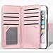 UrbanDrama for Apple iPhone 7 Case iPhone 8 Case, Glitter Shiny Faux Leather Magnetic Closure 9 Credit Card Slots Cash Holder Protective Case for Apple 7 iPhone 8 4.7 inch, Rose Gold