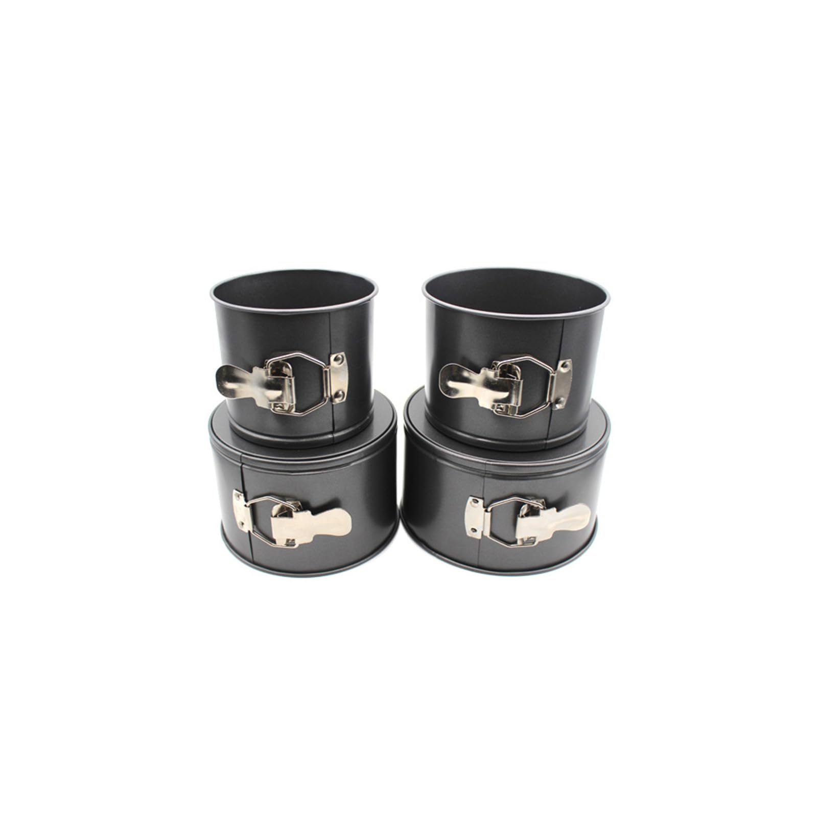 Photo 1 of ***DIRTY*** LIFTATAPA 4Pcs Springform Pan (4inch, 5inch, 6inch, 7inch), Non-stick Cake Tin for Baking, Detachable Bottom Carbon Steel Cheesecake Mold Deep Dish Pans Round Cake Molds(Black)