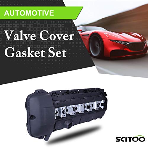 SCITOO Engine Valve Cover with Gasket Replacement for 325i 525i E46 E60