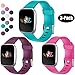 Wepro Bands Compatible with Fitbit Versa/Fitbit Versa 2/Fitbit Versa Lite SE SmartWatch for Women Men, Sports Replacement Wristband Strap for Fitbit Versa Watch, Small, 3Pack, Teal, Peach, Periwinkle