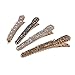 4 Gold Tone Rhinestone Crystal Pearl Beak Duckbill Alligator Clip Pin Hair Accessories Women Girls