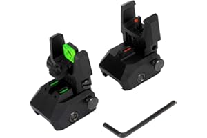 Aecktech Fiber Optic Sights,with Green and Red Full Fiber Optics Dots Polymer Fiber Optics Sights Front and Rear Backup Sights
