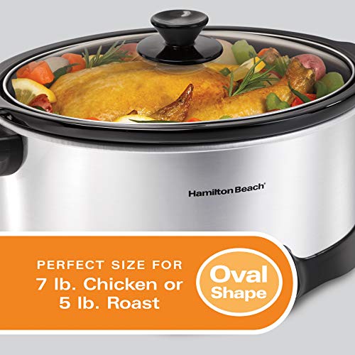 Hamilton Beach Programmable Slow Cooker with Flexible Easy Programming, 5 Cooking Times