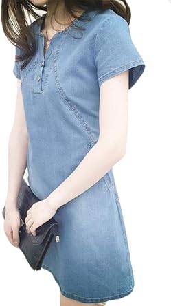 denim pullover dress