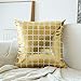 Miulee Pack of 4, Gold Stamping Soft Soild Decorative Outdoor Square Throw Pillow Covers Set Cushion Case for Sofa Bedroom Car 18 x 18 Inch 45 x 45 Cm