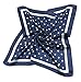 Square Silk Like Scarves Polka Dots Head Scarf Neckerchief Kerchief 27 Inch for Women Girls Baby Boys Cosply Present Sun UV Dust Magic (Navy Blue)