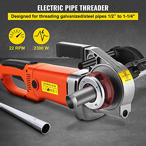 VEVOR Electric Pipe Threader, 2300W Pipe Threading Machine, HeavyDuty
