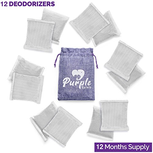 image for Purple Safety 12 Deodorizers for Diaper Genie - Odor Eliminator Deodor