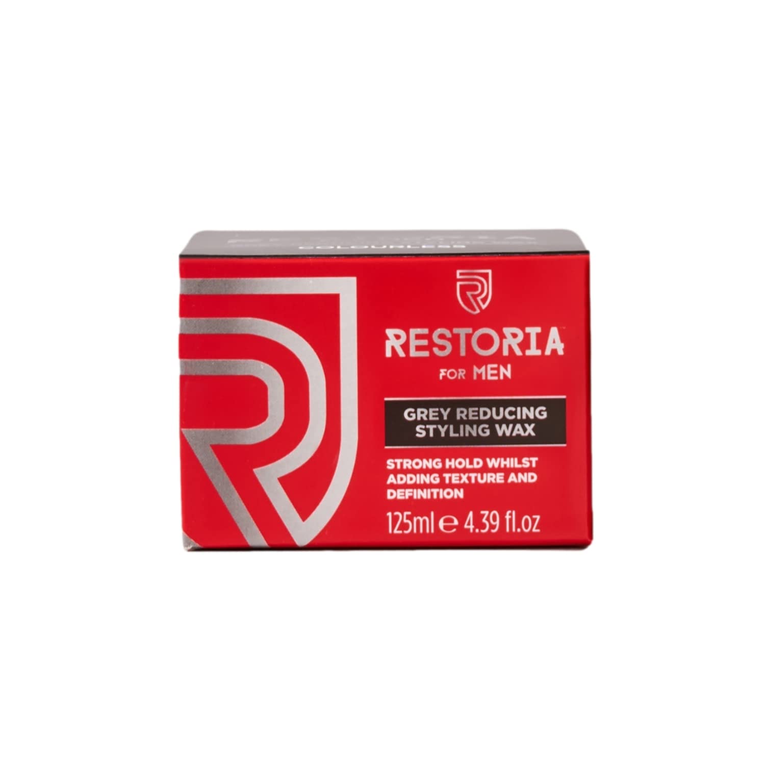 Restoria Grey Reducing Styling Wax for Men - Hair Wax That Gives Superior Definition & Hold While Fading Grey Hair, Up to 100% Coverage - Vegan, 125ml