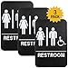 Excello Global Products Plastic Restroom Sign: Easy to Mount with Braille (ADA Compliant), Great for Business - 6