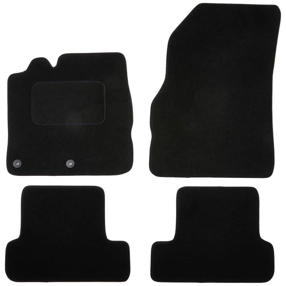 JVL Renault Megane 2008+ Fully Tailored 4 Piece Car Mat Set with 2 Clips