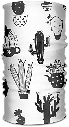 Headwear Headband Black Cactus Pattern Head Scarf Wrap Sweatband Sport Headscarves For Men Women