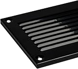 EUROPLAST 200x100mm Black Metal Air Vent Grille with Insect Mesh view 6