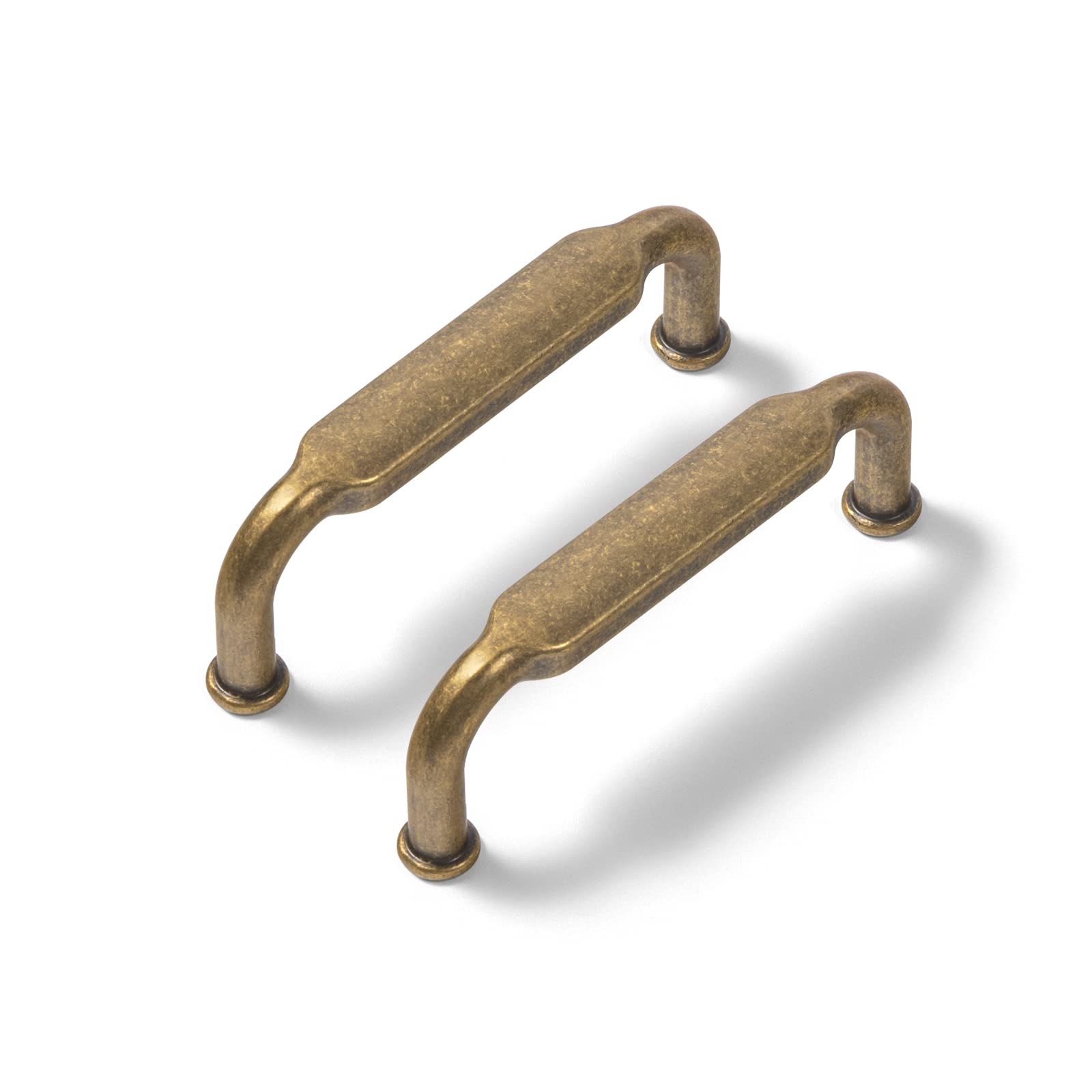 Photo 1 of Goo-Ki 6 Pack 3 Inch ?76mm? Hole Center Cabinet Pulls Antique Brass Zinc Alloy Kitchen Drawer Pulls Drawer Handles 3.45 Inch Length 2202-GT-76
