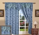 Elegance Linen Beautiful Design Jacquard Curtain Panels 55