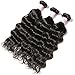 Beauty Forever Hair Brazilian Natural Wave Virgin Hair Weave 3 Bundles with 1 Piece Lace Closure 100% Unprocessed Human Hair Extensions Natural Color 95-100g/pc (14 16 18+12 free part)