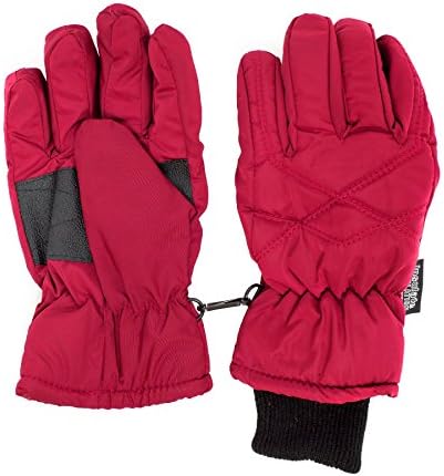 SANREMO Unisex Kids Thinsulate and Waterproof Cold Weather Ski Gloves (8-12 Years, Rose)