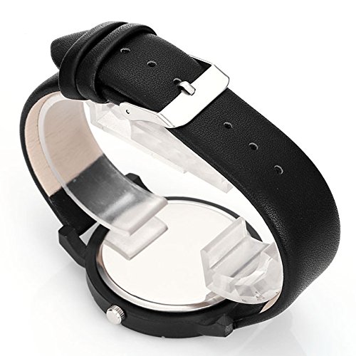 JSDDE Montre Femme Cadran de Ciel d\'étoiles Multicolore Aiguille Lune Bracelet PU Constellation