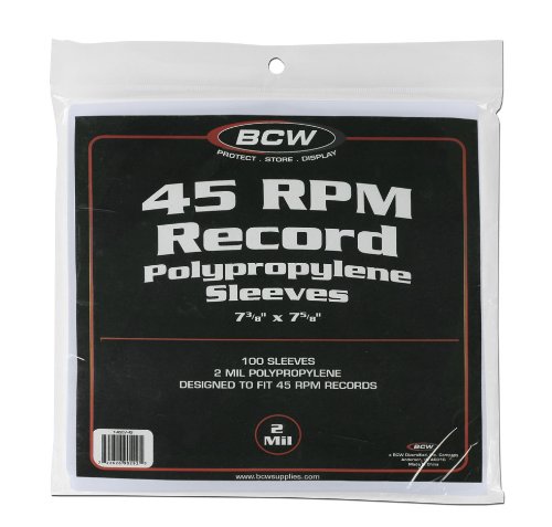 Twenty-Five 25 7" Single/ 45 RPM Outside Vinyl Record Sleeves - Plastic Covers/Outer Protection