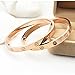 MultiBey 18K Rose Gold Plated Bangle Bracelet, Stainless Steel with Crystal, Screwdriver Opening Love Bracelets for Women and Men (Big/ 7.5