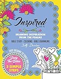 Inspired, Drawing Inspiration From the Psalms: A 6-Week Bible Study Devotional for Adults and Teens. Bible Study | Coloring | Bible Journaling by