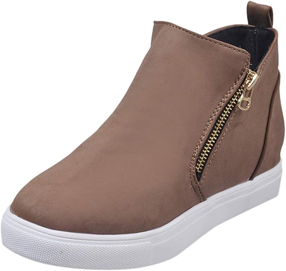 Amazon Co Jp ブーツレディースhodarey マーティンブーツ大きい サイズ フラットジッパーシングルブーツ学生ランニングシューズ ショートブーツラウンドトゥブーツ レザーブーツ 歩きやすい 可愛い おしゃれ ブーティカジュアルブーツ春秋 シングルシューズ 美脚 通学