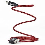 iasg Nylon Braided Tangle-Free Micro USB Charger Cable with Reversible USB Connector for Android Samsung HTC Nokia Sony 3.3ft/1m (red and black)