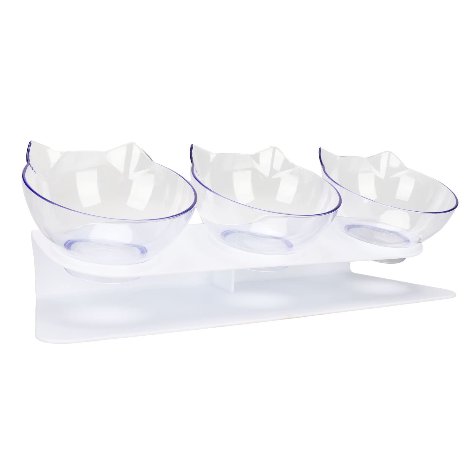 Elevated Cat Feeder Easy Clean PVC Daily Cat Bowl 3pcs
