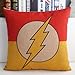 Mary's Home Superman Batman Green Lantern Captain America, Iron Man, the Flash Cotton & Linen Pillowcase Decorative Throw Pillow Cover (The Flash)