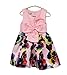 Kidscool Little Girls Sleeveless Cute Floral Printed Casual Dresses,Yellow,4-5 Years