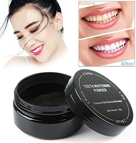 Natural Teeth Whitening Powder - Organic Activated Carbon Coco Tooth Whitener and Stain Remover for Teeth