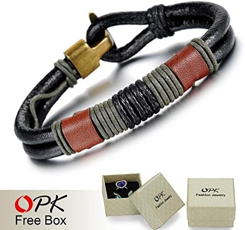 Wonderful Dream Opk Personalized Hanmade Leather Weaved Bracelet New Fashion Eu Style Alloy Men Jewelry Vintage Design Accessories 859 yjaliBracelets381