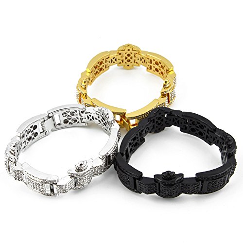 AAA Cubic Zirconia Iced Out Tennis Bling Simulated Diamond Bracelet Rapper Jewelry