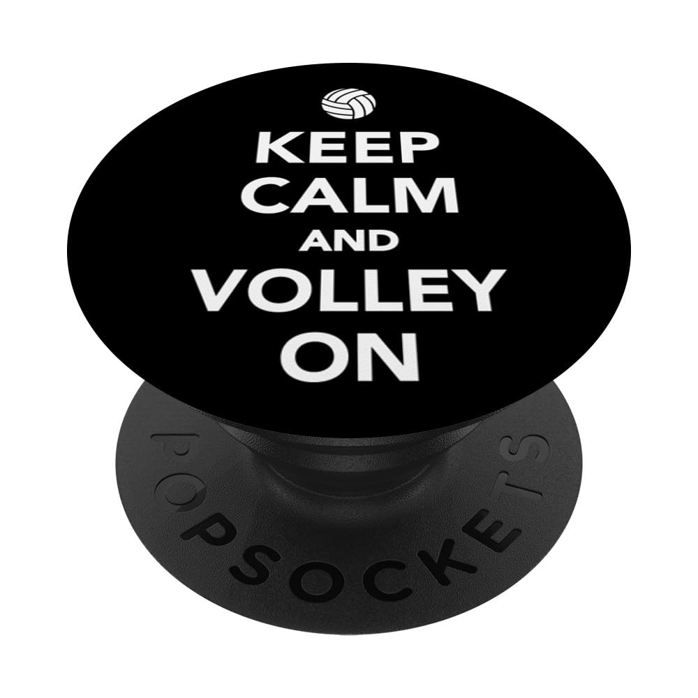 Volleyball Keep Calm and Volley On PopSockets Adhesive PopGrip