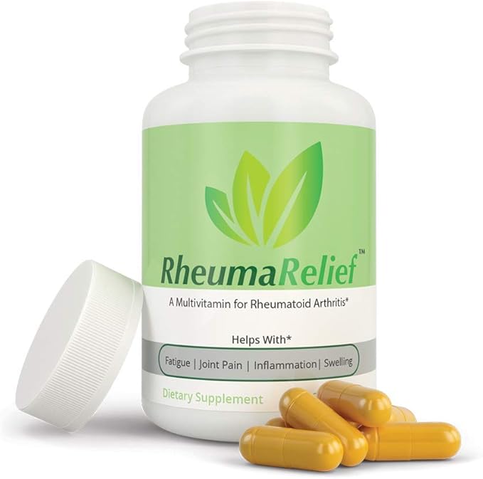 Amazon RheumaRelief ウコン、ビタミン B12、生姜、葉酸、ビタミン D、マグネシウム、ボスウェリア、ケルセチン関節リウマチおよび変形性関節症の関節炎のための天然マルチ