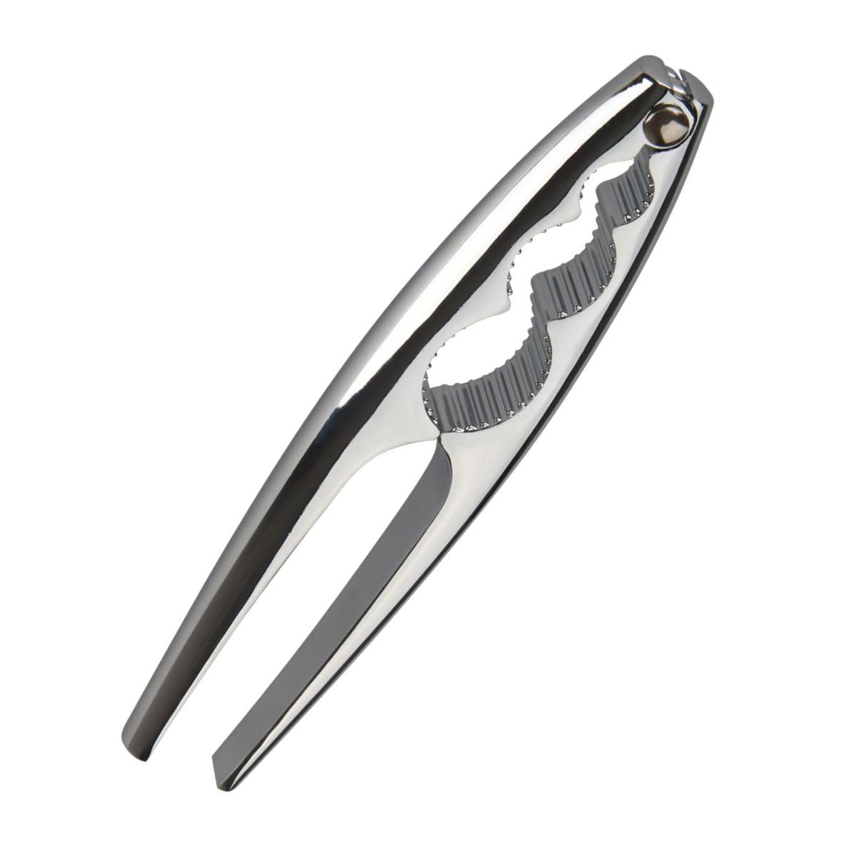 Fackelmann 48218 Premium Nut Cracker, Nutcracker, Nutcracker and Shellfish, Chrome-Plated Steel, Silver, 17.5 x 4 x 1.2 cm