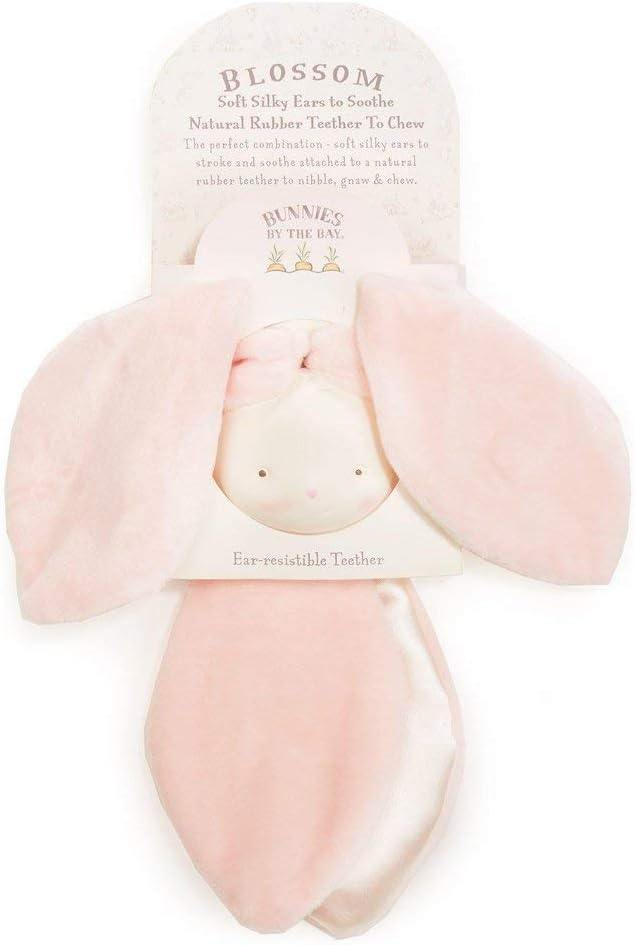 Bunnies By The Bay Blossom Bunny Ear-resistible Teether, Bunny Rabbit Stuffed Animal