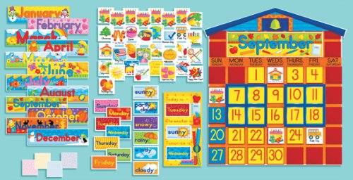 Scholastic All in One Schoolhouse Calendar Bulletin Board SC939405 
