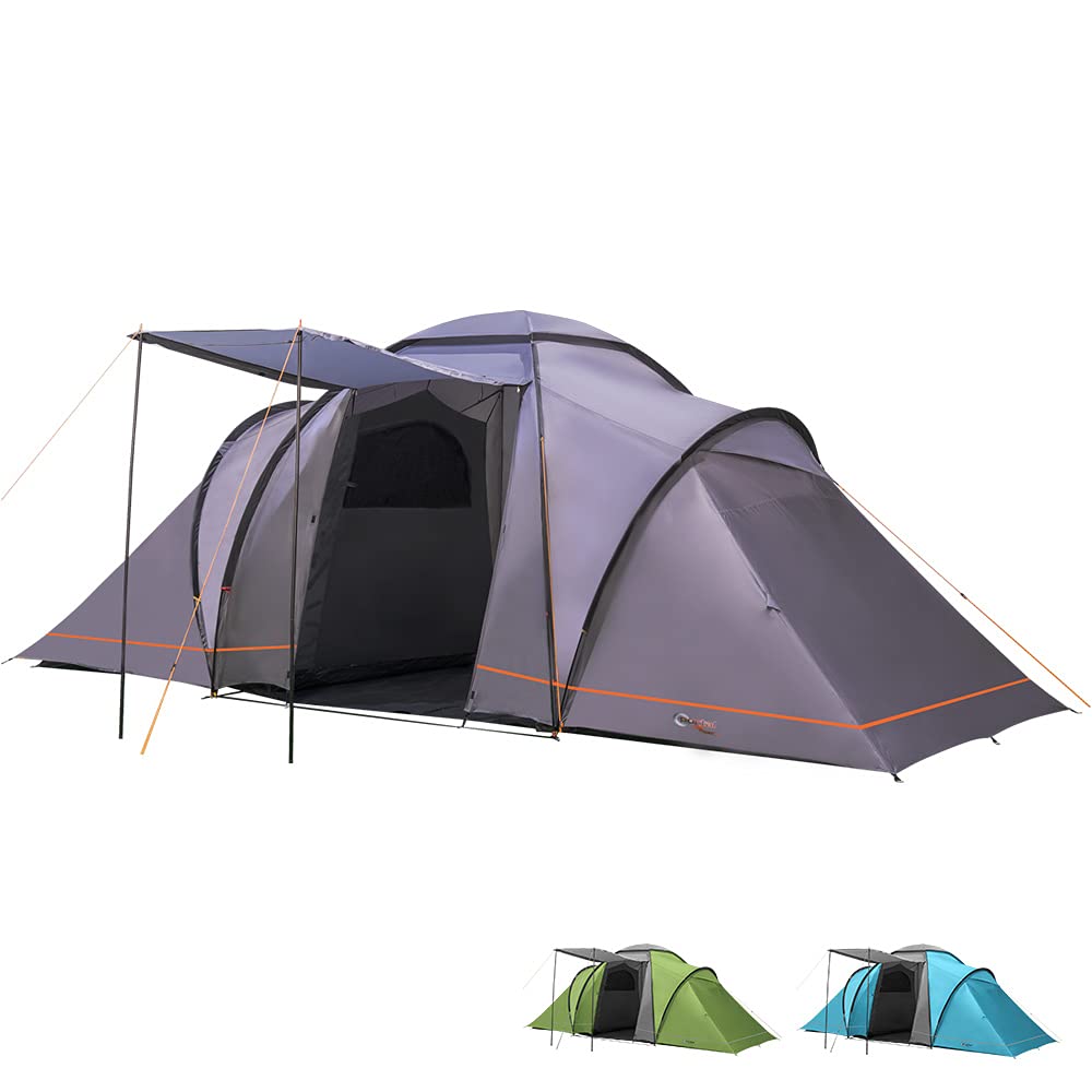 Portal Outdoor Two Beta 6 Spacious 2 Bedroom Tent with Storage Bag in, Orange, One Size, PT-TN-BETA6
