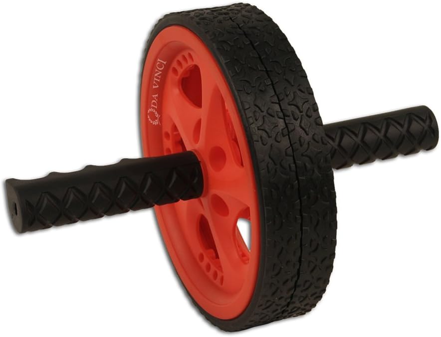 Dual Wheel Ab Exerciser- Abdominal Rollout Equipment with Anti Slip Grips and Double Wheels