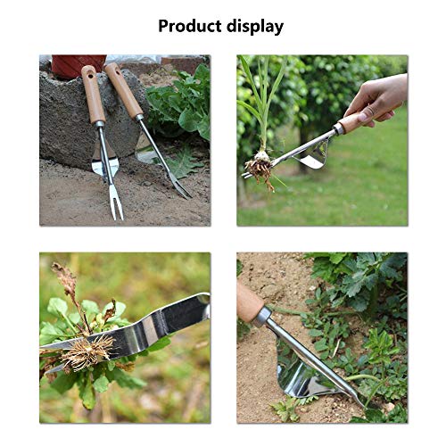 PureZoneA Weeding Tool Garden Weeding Fork Manual Weed Puller Hand Tool