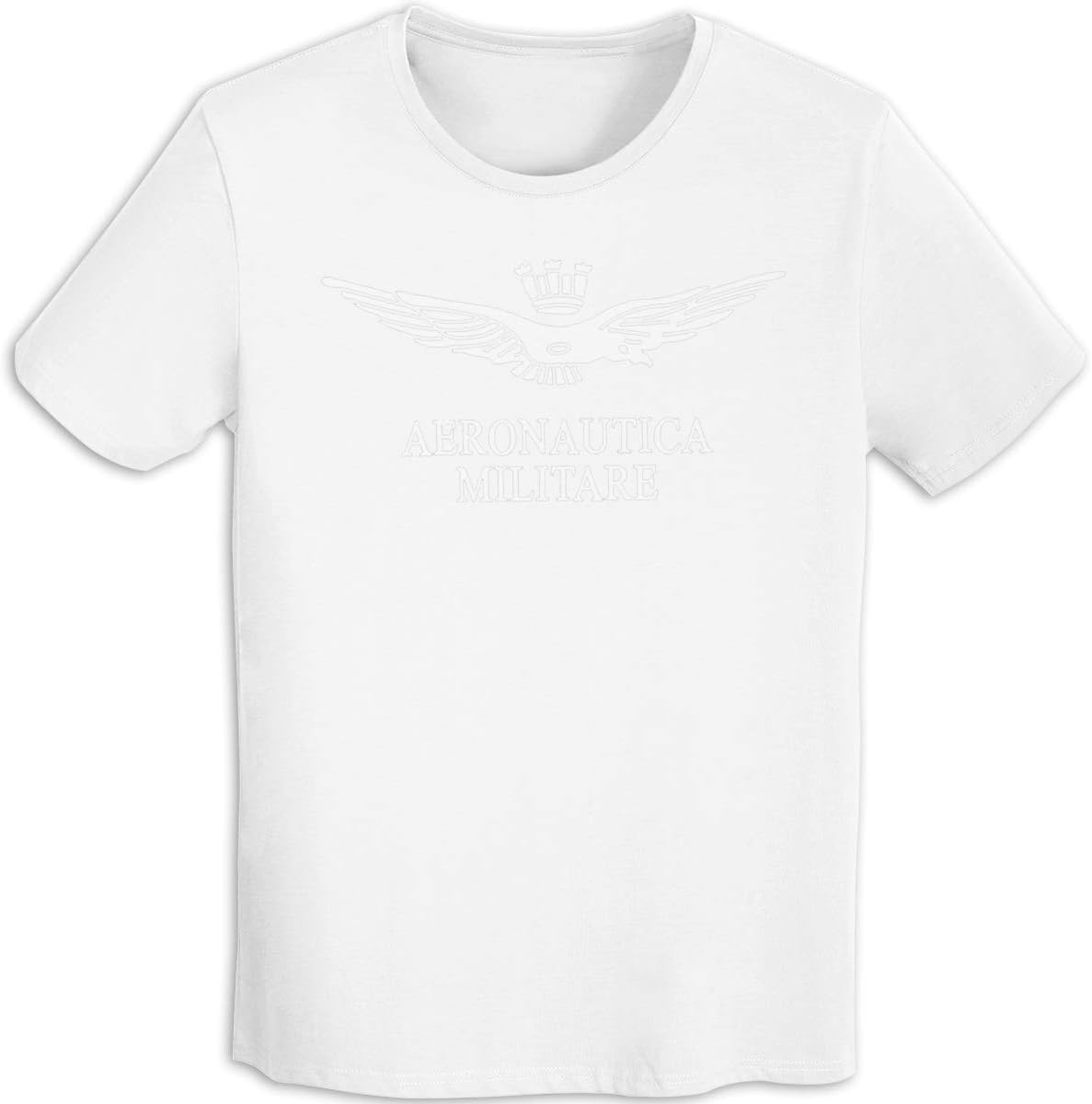 KOOLE Men's Aeronautica Militare Comfortable Tennis Short Sleeves Cotton Tshirts White