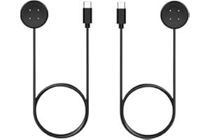 HCHNH [2-Pack] Charger for Google Pixel Watch 2 / Watch 3 & Fitbit Sense/Versa, USB C Charging Cable for Pixel Watch 3/2 & Fitbit Sense/Sense 2/Versa 3/Versa 4 (3.3Ft, 4 Pin)(Not for Pixel Watch 1)