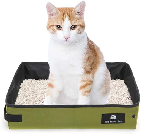 Handingsm Bac A Litiere Chat Portable Boites Litieres Legere De Voyage Boite Litiere Pliable Du Chat L Amazon Fr Animalerie