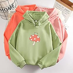 KEEVICI Women Cute Frog Sweatshirt Kawaii Mushroom