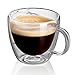 Espresso Cups - Extra-Strong Double Wall Insulated Glasses - Espresso Mug Set of 2. 5.4 Oz - JECOBI